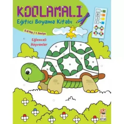 Kodlamalı Eğitici Boyama Kitabı – Eğlenceli Hayvanlar